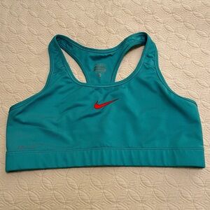 Nike Pro Women's Teal Blue Sports Bra (size Large)